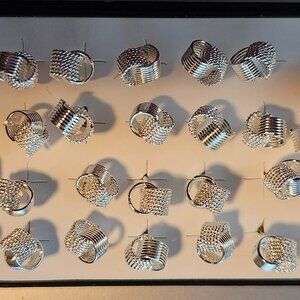 925 Jewelry Fashion Stud Design Earrings Set of 20 Pairs